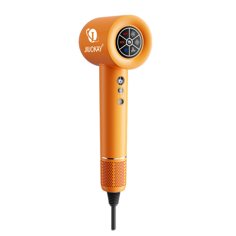 Secador de cabelo sem escova de alta velocidade de 1600W tela LCD iônica negativa secagem rápida sem frizz