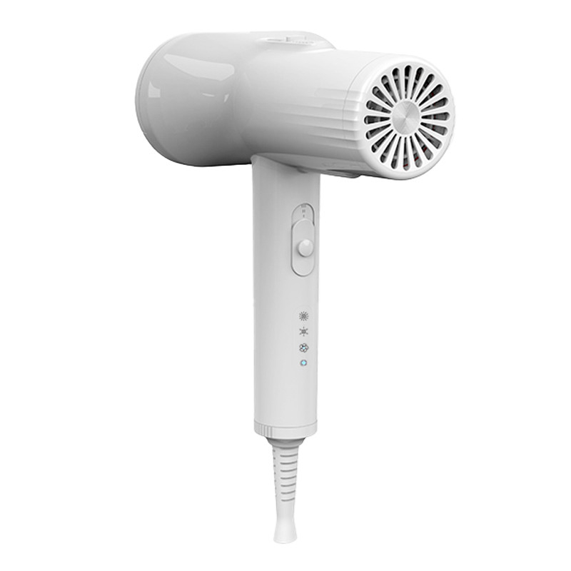 Secador de cabelo de gato de alta eficiência branco com 3 engrenagens Velocidade do vento para cabelo liso