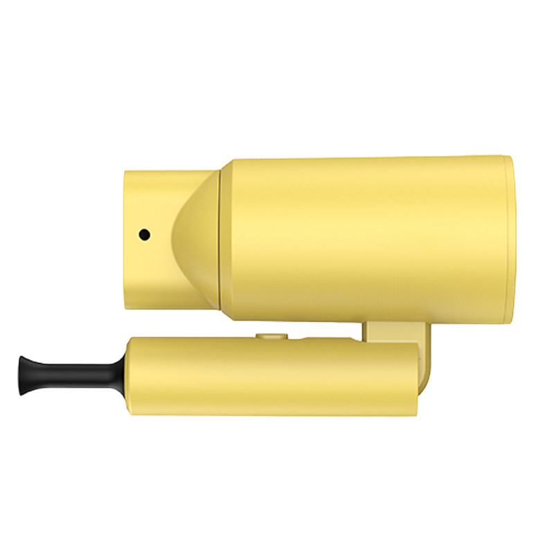 Secador de cabelo de tamanho de viagem de 800W com vento forte e motor de alta velocidade amarelo
