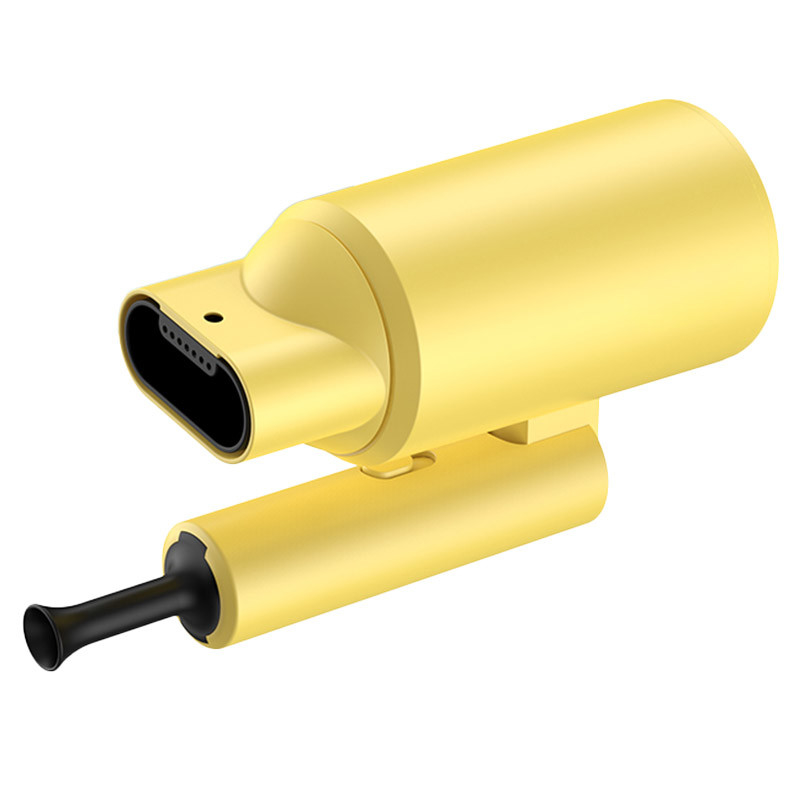 Secador de cabelo de tamanho de viagem de 800W com vento forte e motor de alta velocidade amarelo
