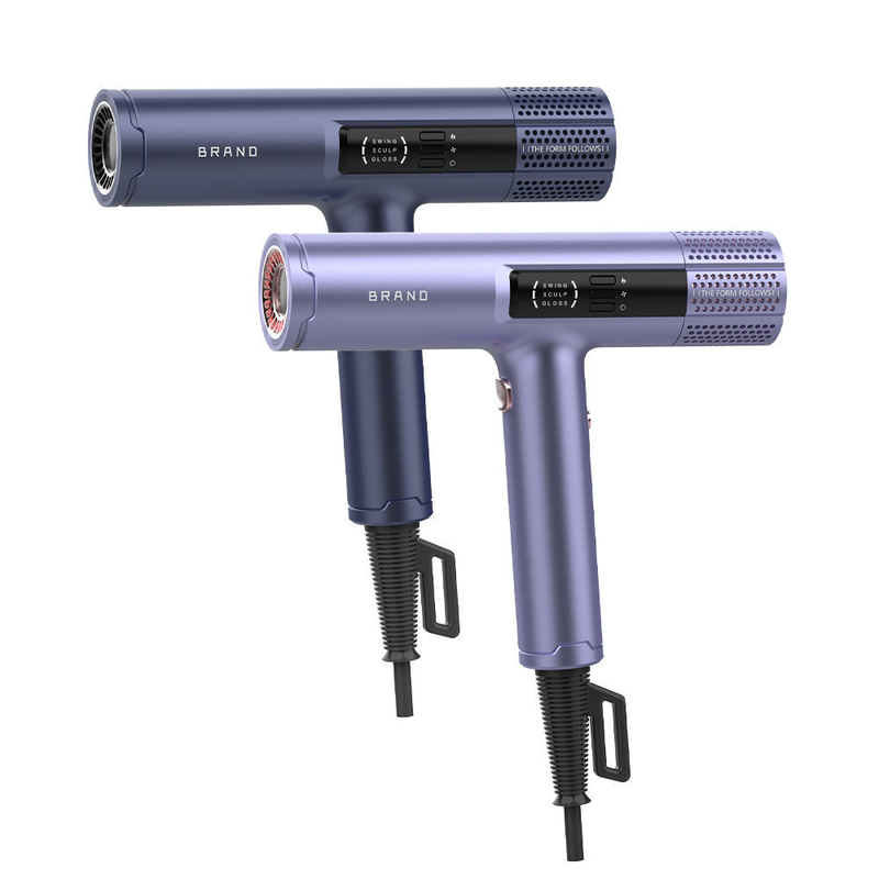 Secador de cabelo de sopro portátil cinza Vento forte Ar quente Ferramenta de estilo de proteção do cabelo