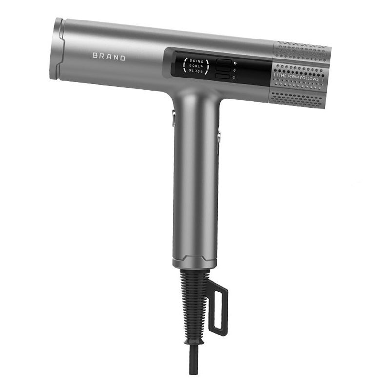 Secador de cabelo de sopro portátil cinza Vento forte Ar quente Ferramenta de estilo de proteção do cabelo