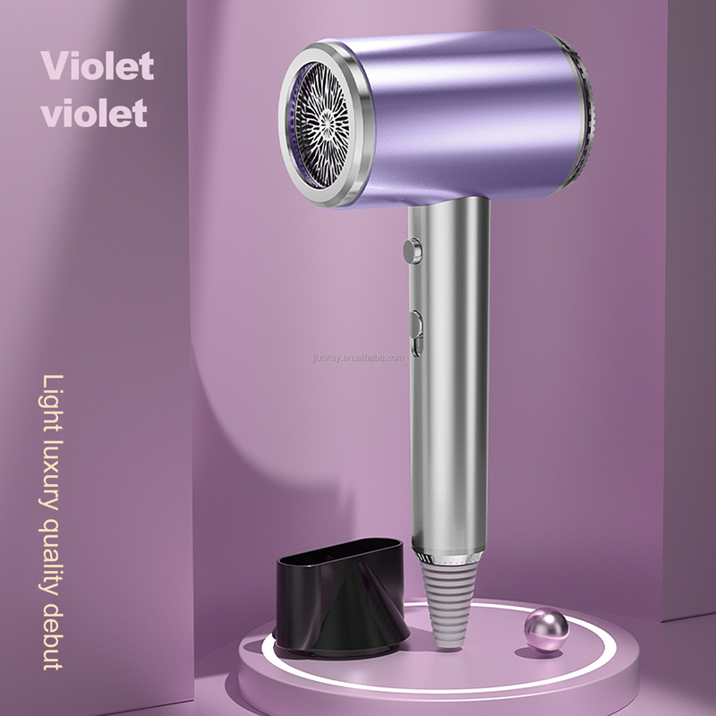 Secador de cabelo pequeno e profissional rosa com opções de enchufe UE/EUA/ALCI/AU/UK/JP