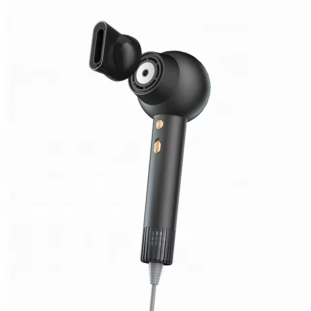 Secador de cabelo iônico portátil Ajustável de temperatura inteligente para dormitório em casa