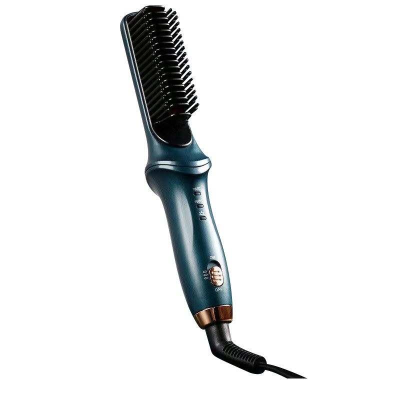 Pincel elétrico de endireitação com luz para cabelo natural brilhante