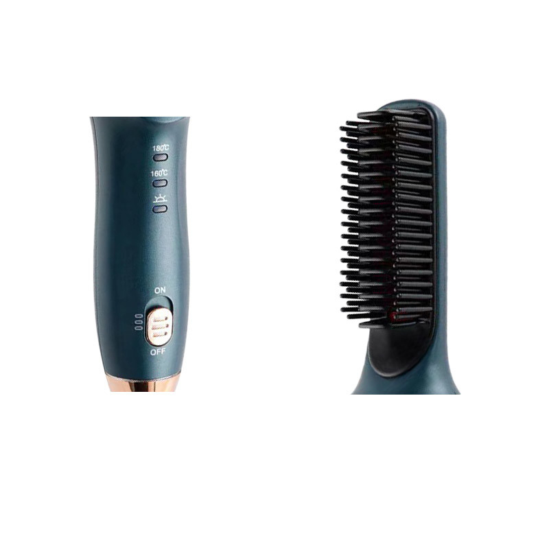 Pincel elétrico de endireitação com luz para cabelo natural brilhante