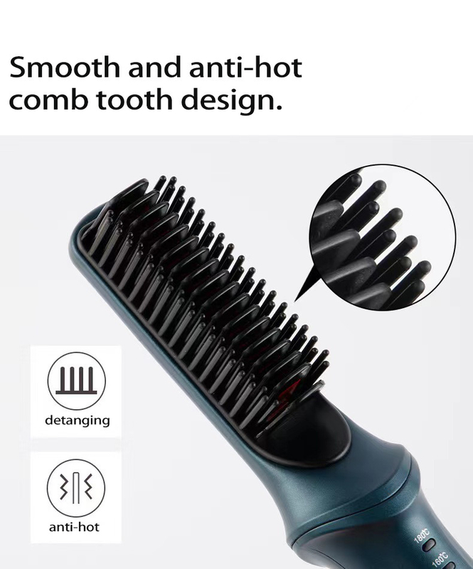 Blue Purple Hot Comb Hair Straightener para Mulheres com 3 Temps 20s de aquecimento rápido