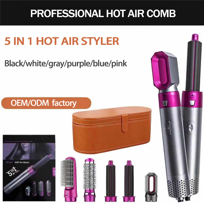 500W New Design Wholesale Low Price Multi Function Air Wrap Leather Box Automática Escovinha de Ar Quente
