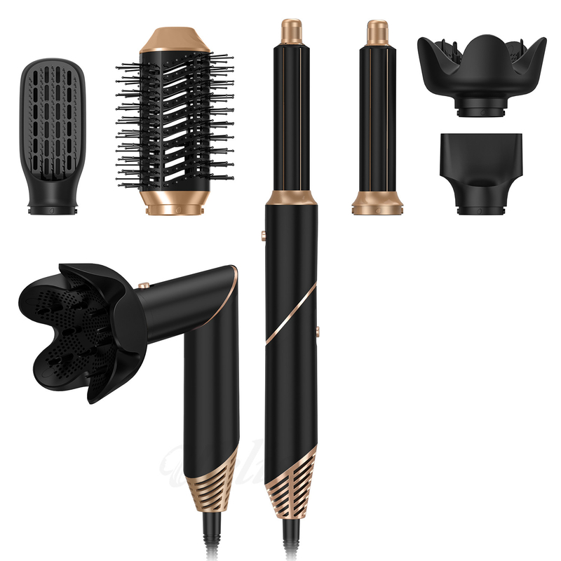 6 em 1 Multi Função Styler Plegavel Air Wrap Portátil Curling Novo Design Viagem Hot Air Brush Comb