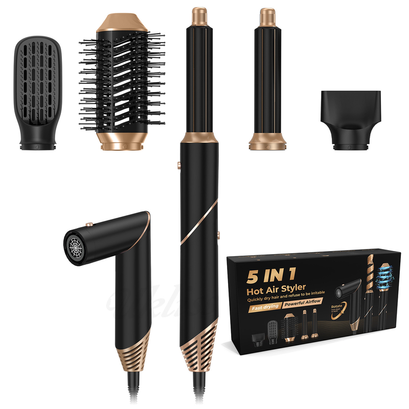 6 em 1 Multi Função Styler Plegavel Air Wrap Portátil Curling Novo Design Viagem Hot Air Brush Comb