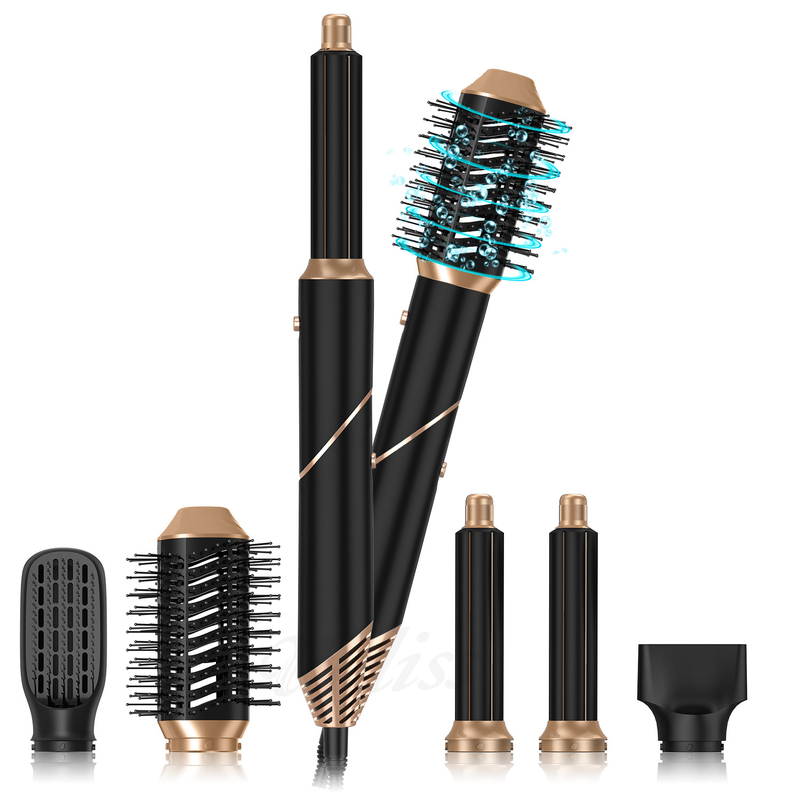 6 em 1 Multi Função Styler Plegavel Air Wrap Portátil Curling Novo Design Viagem Hot Air Brush Comb