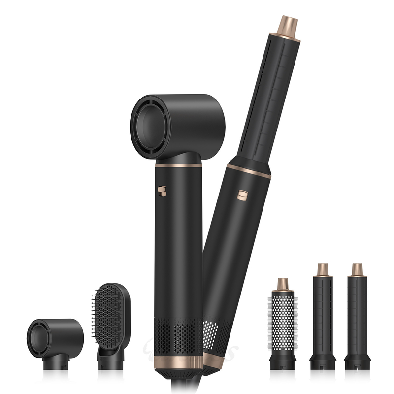 5 em 1 caixa preta de presente secador de cabelo One Step profissional de íons negativos multifunção Styler