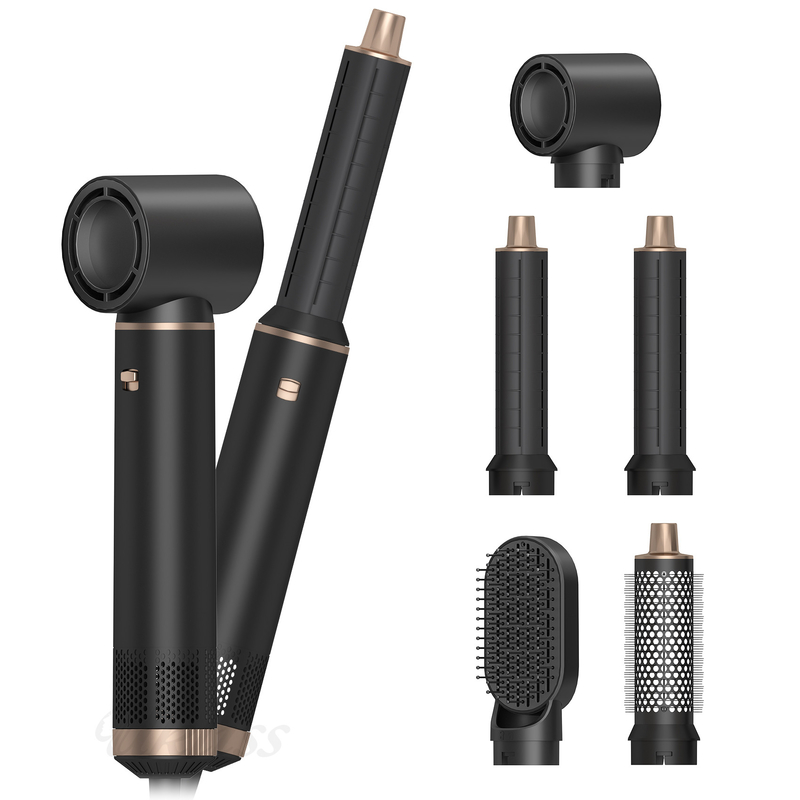 5 em 1 caixa preta de presente secador de cabelo One Step profissional de íons negativos multifunção Styler