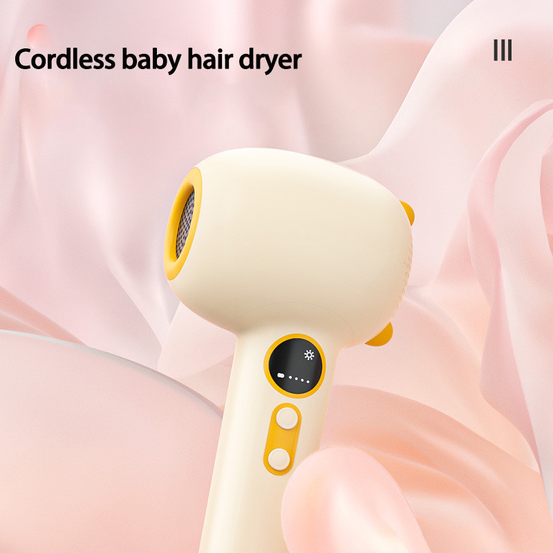 Secador de cabelo sem fio USB para uso externo Bateria de viagem Mini Secador de cabelo portátil Carregável Secador de cabelo sem fio