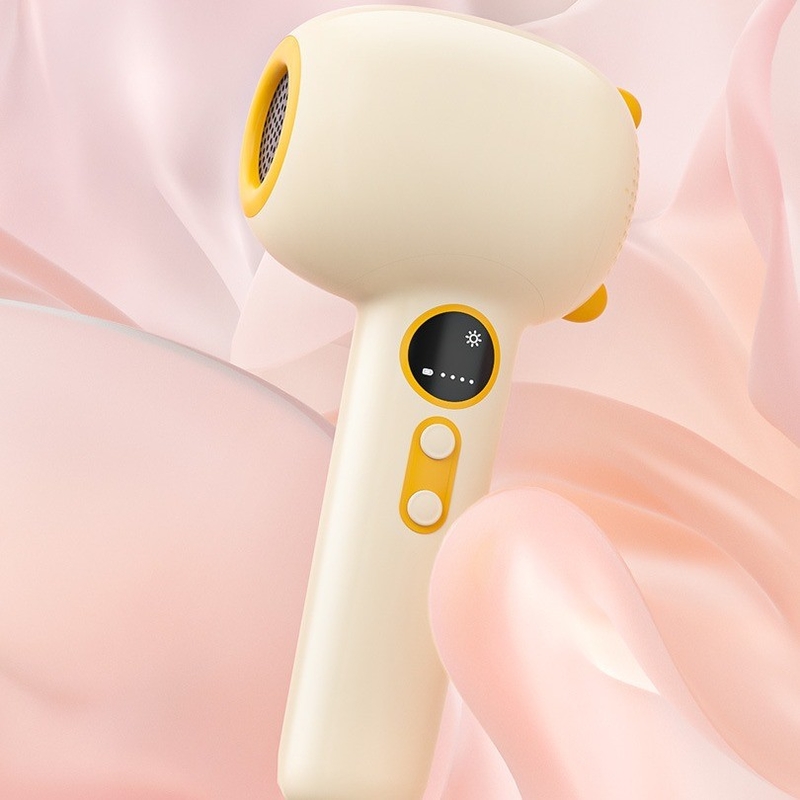 Secador de cabelo sem fio de tecnologia avançada com porta de carregamento tipo-C e longa duração da bateria