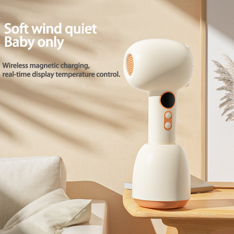 Secador de cabelo recarregável de temperatura constante com proteção da pele do bebê e longa duração da bateria