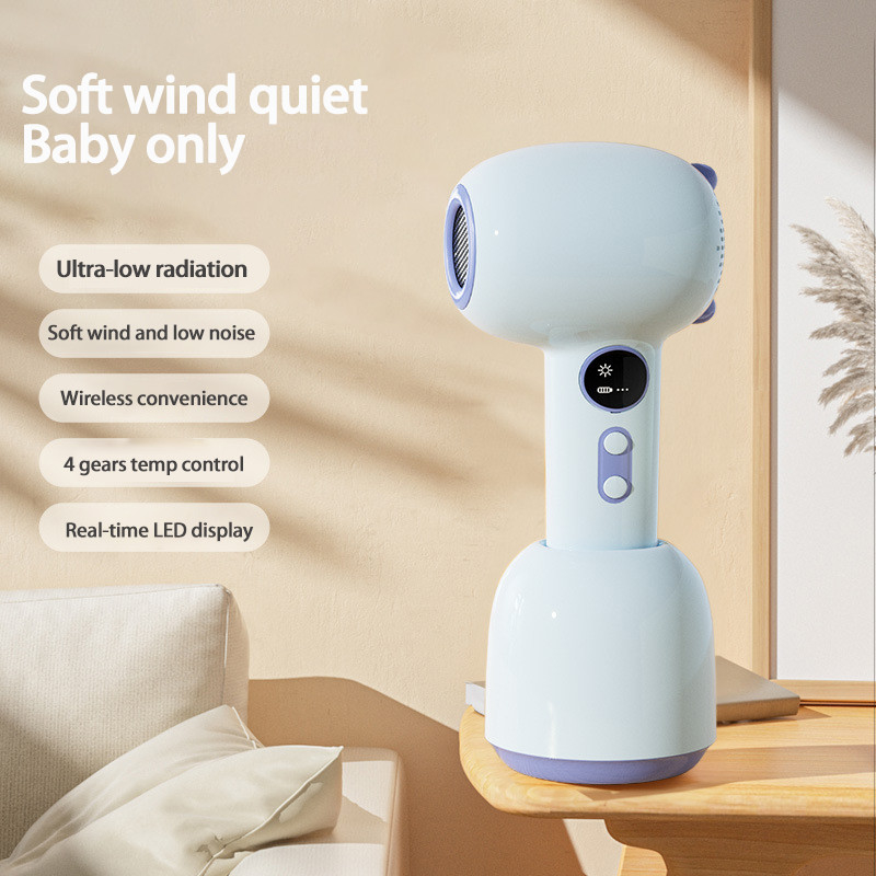 Secador de cabelo sem fio USB para uso externo Bateria de viagem Mini Secador de cabelo portátil Carregável Secador de cabelo sem fio