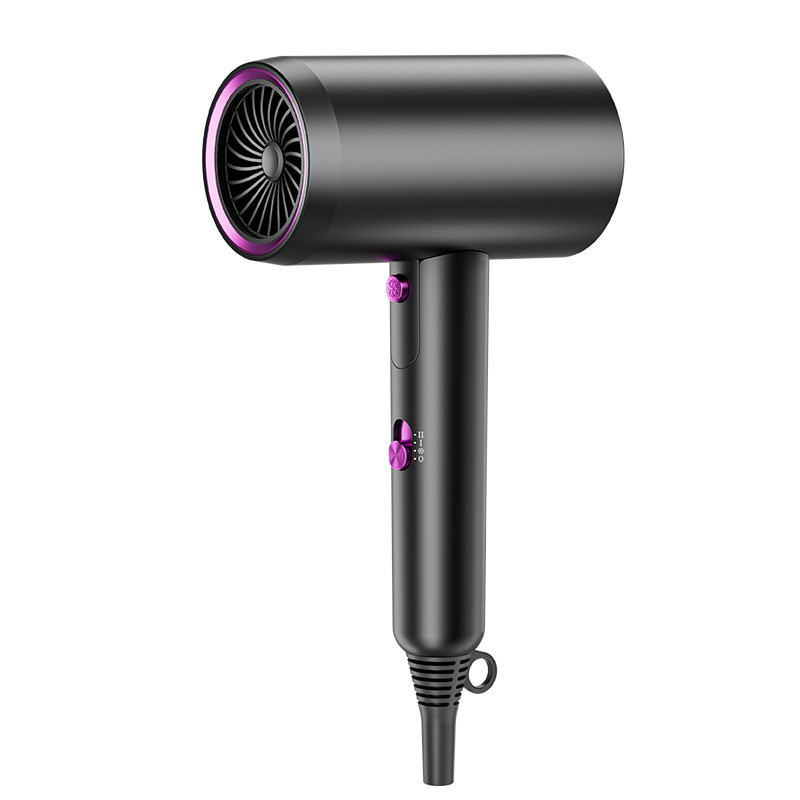 Secador de cabelo de íons negativos de luz azul de 2400W com 2 ajustes de calor e acessórios
