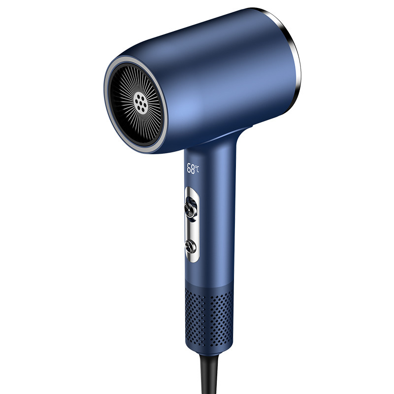 Secador de cabelo elétrico de alta velocidade de 2400W com íons negativos LED Display Digital Baixo ruído