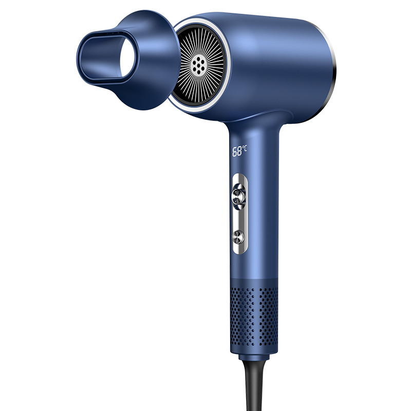 Secador de cabelo elétrico de alta velocidade de 2400W com íons negativos LED Display Digital Baixo ruído