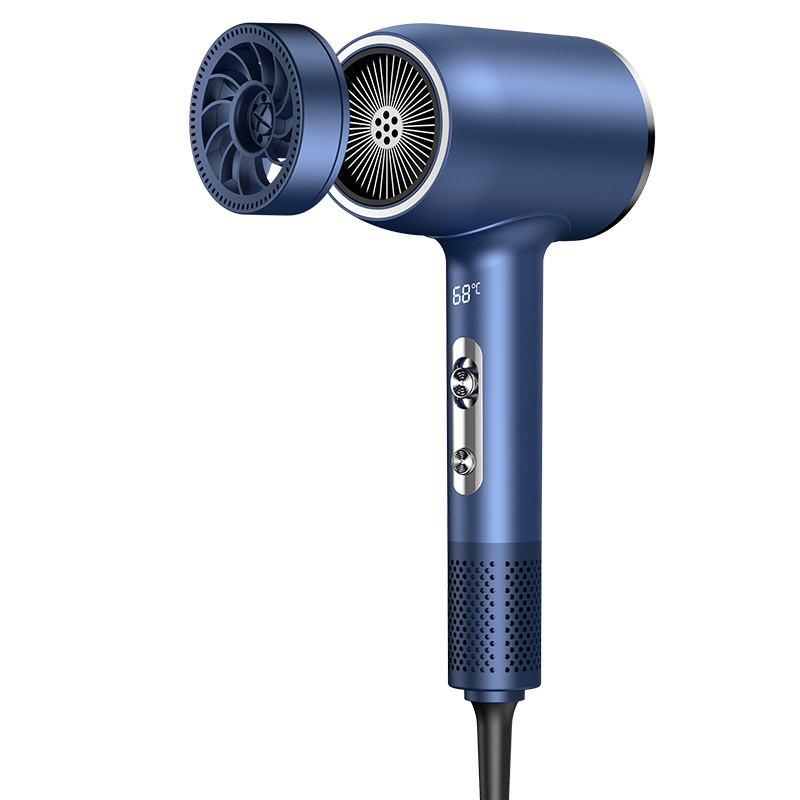 Secador de cabelo elétrico de alta velocidade de 2400W com íons negativos LED Display Digital Baixo ruído