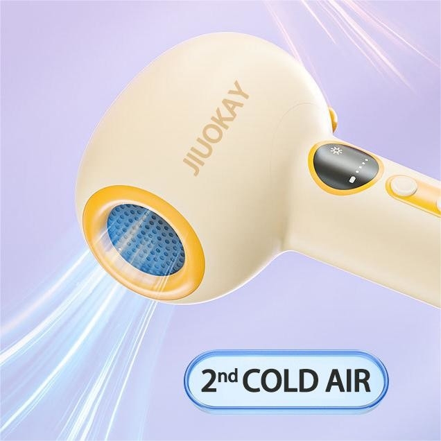 Secador de cabelo para bebê sem fio Quente Quente Ar Recarregável Pequeno Secador de cabelo para bebê com 3 configurações