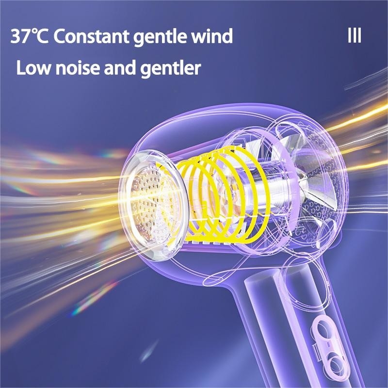Secador de cabelo para bebê sem fio Quente Quente Ar Recarregável Pequeno Secador de cabelo para bebê com 3 configurações