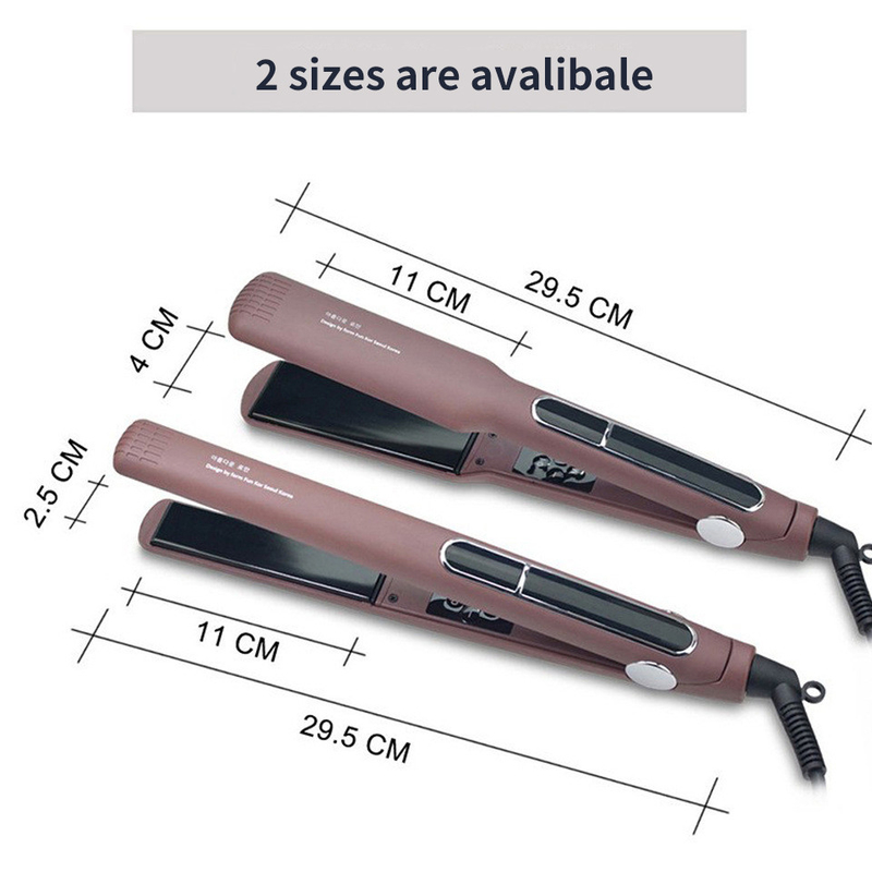 45W/60W MCH Tecnologia de aquecimento rápido 2 em 1 Limpador de cabelo LCD Display Flat Iron