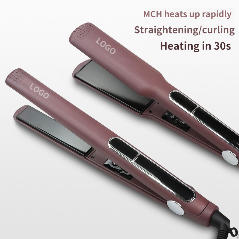 45W/60W MCH Tecnologia de aquecimento rápido 2 em 1 Limpador de cabelo LCD Display Flat Iron