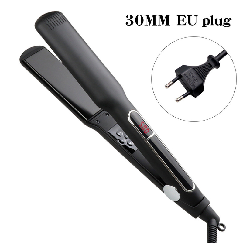65W MCH 2 em 1 Limpador de cabelo LCD Display Flat Iron Multi Function Curler de cabelo com painel de 3 tamanhos
