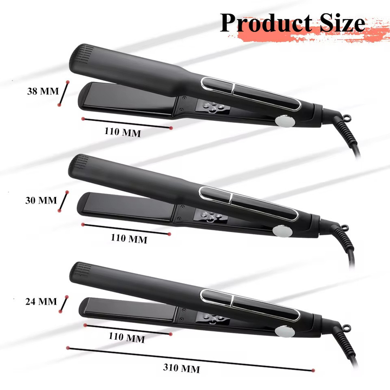 Controle táctil MCH alisador de cabelo Larga e estreita Multi Dimensão LCD