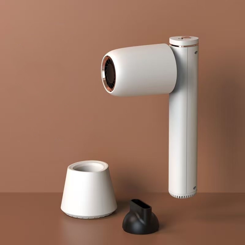 Secador de cabelo sem fio secador de cabelo portátil com vento quente e frio para viagens ao ar livre