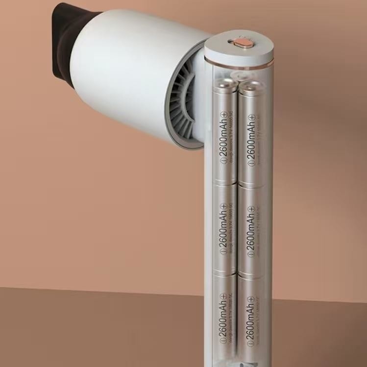 Secador de cabelo sem fio secador de cabelo portátil com vento quente e frio para viagens ao ar livre