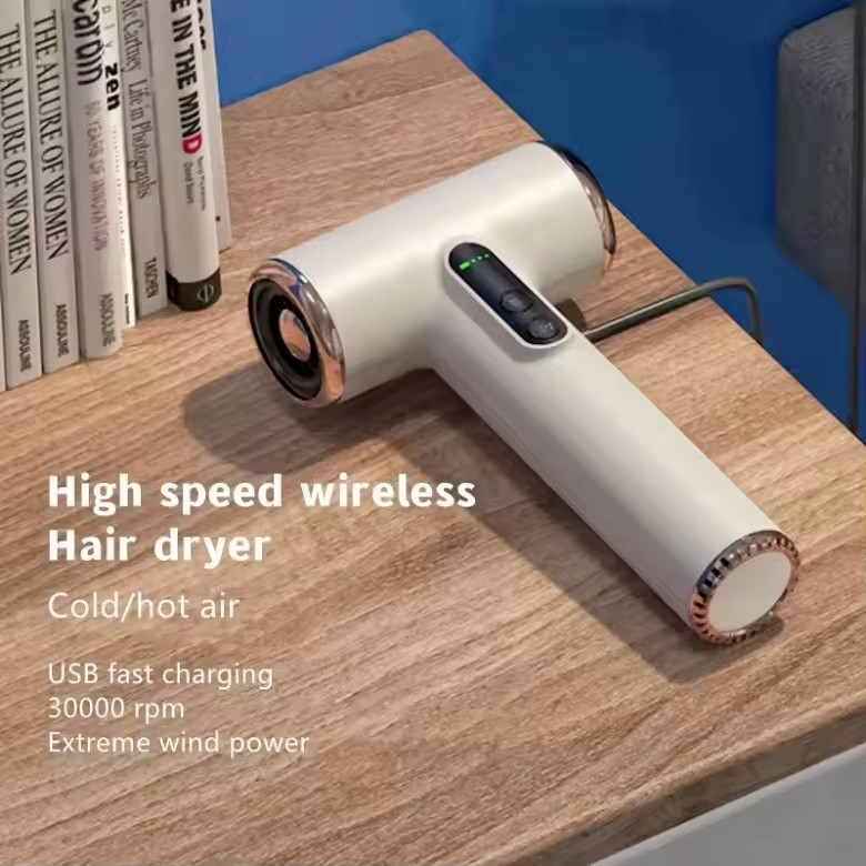 Secador de cabelo portátil recarregável com tempo de carregamento de 2 a 2,5 horas e tensão de 11,1 V 10 A