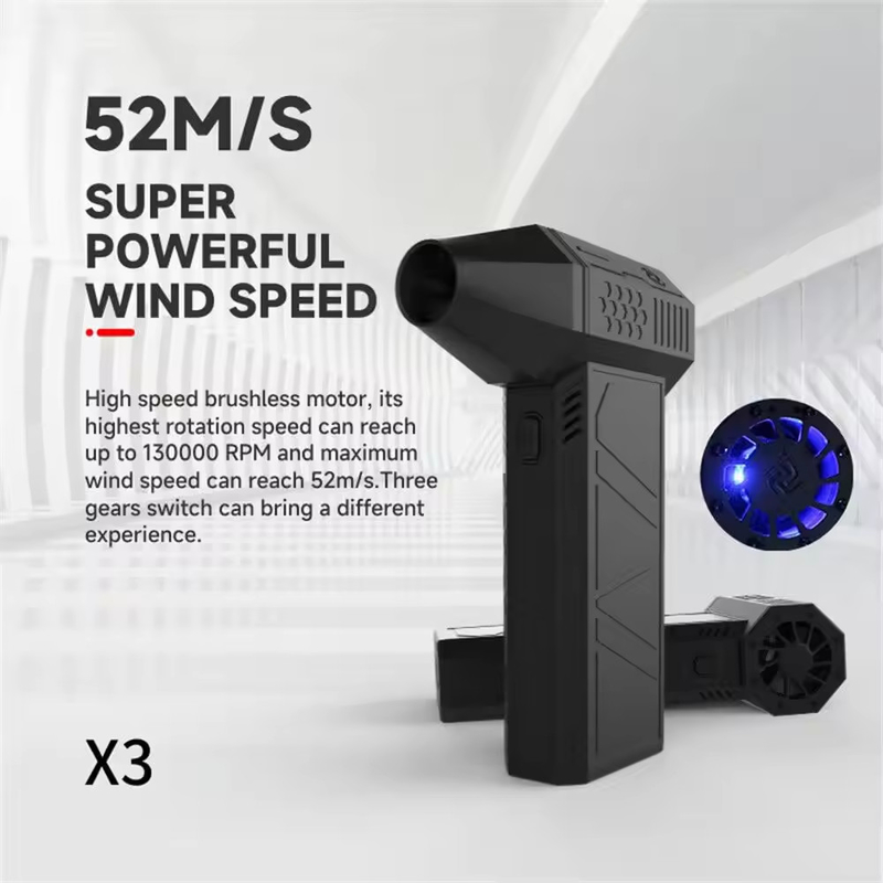 Mini Recarregável X3 Turbo Jet Fan Electric Air Blower aspirador de pó para limpeza de pó de carro