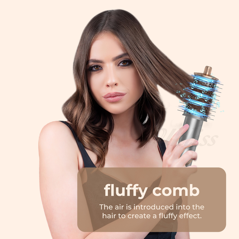 Conjunto de secador de cabelo dobrável de 8 em 1 com configurações de calor ajustáveis e design de vários bocal
