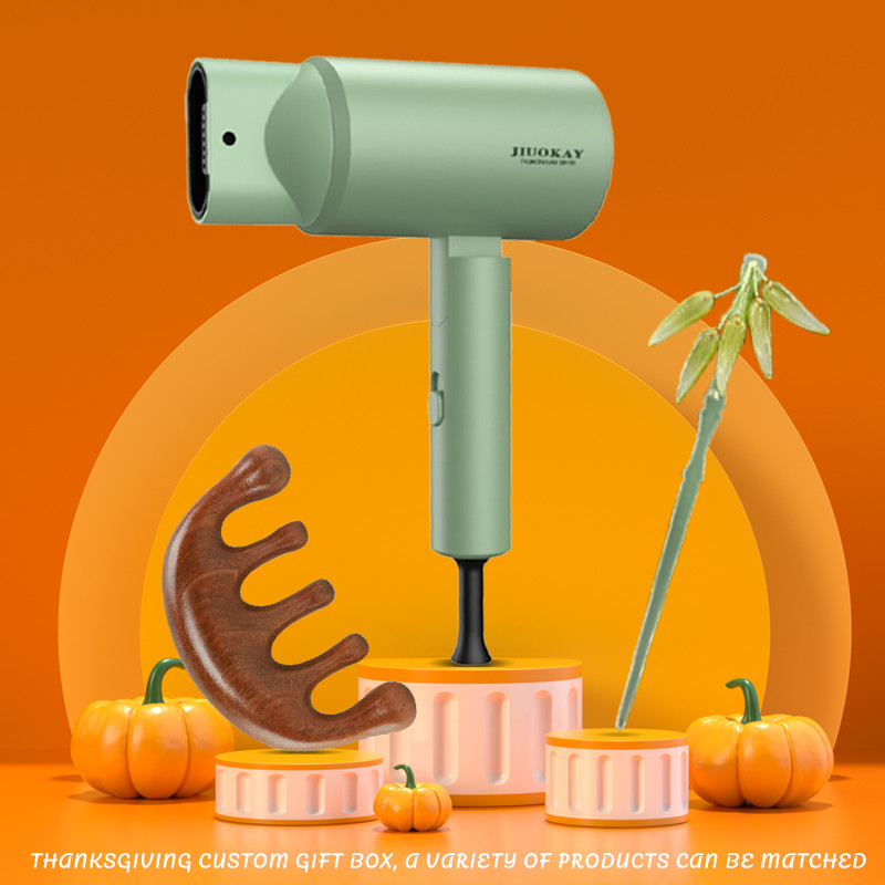 Set de caixa de presente do festival de secador de cabelo personalizado com botão de curling com bocal de concentrante de cabo de energia de 1M