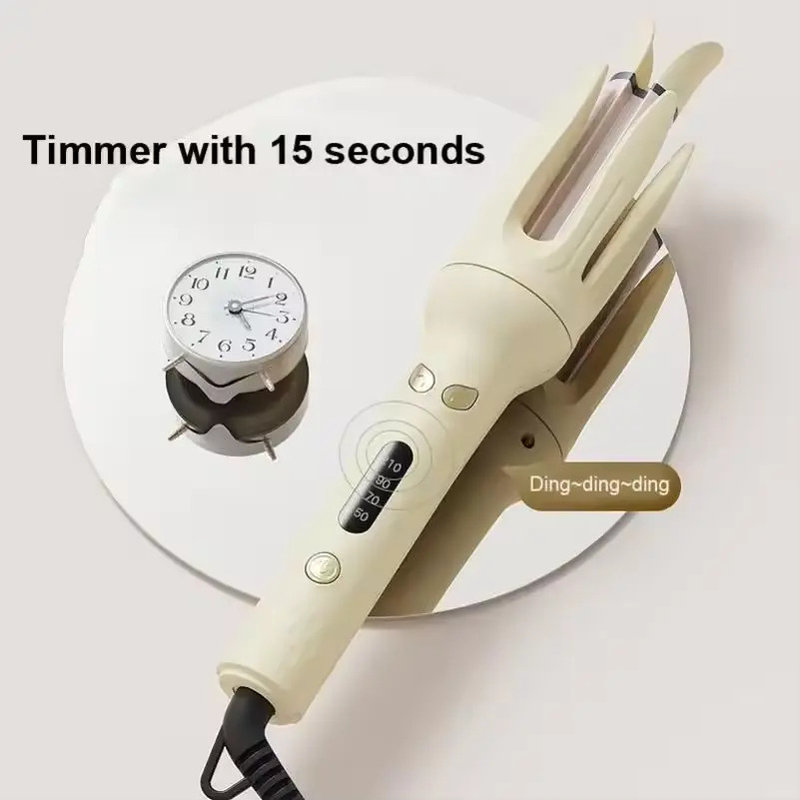 30W Curling de cabelo Ferro Automático Curling de cabelo giratório 28mm tela LCD configurações de temperatura múltipla
