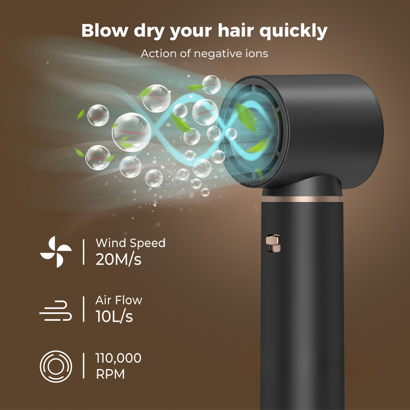 Multifuncional 5 em 1 Comb Set de ar quente Estilização Redução de ruído Curling Tecnologia de íons negativos de ferro