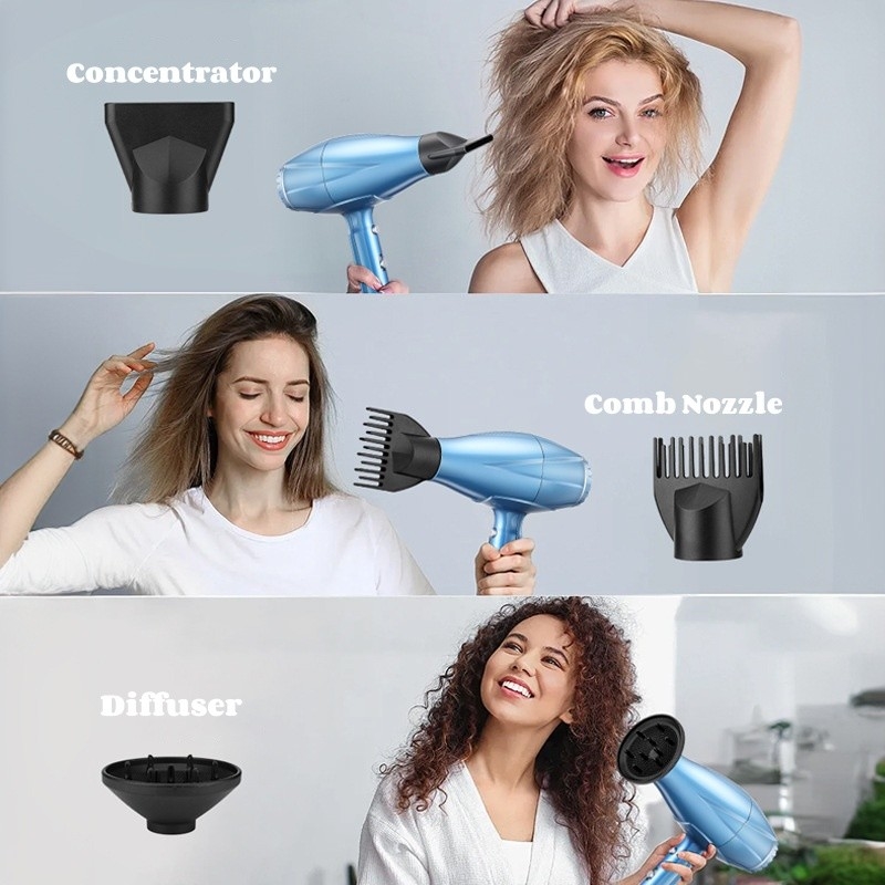 2 em 1 secador de cabelo e alisador de cabelo conjunto profissional de alta potência 2200W cuidados com o cabelo conjunto de presente