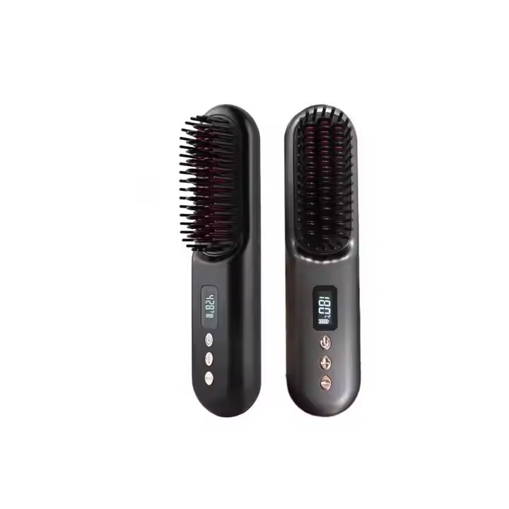 Escova de endireitação de cabelo sem fio com 4 configurações de temperatura PD20W de carregamento rápido Design de aquecimento rápido anti-escaldamento