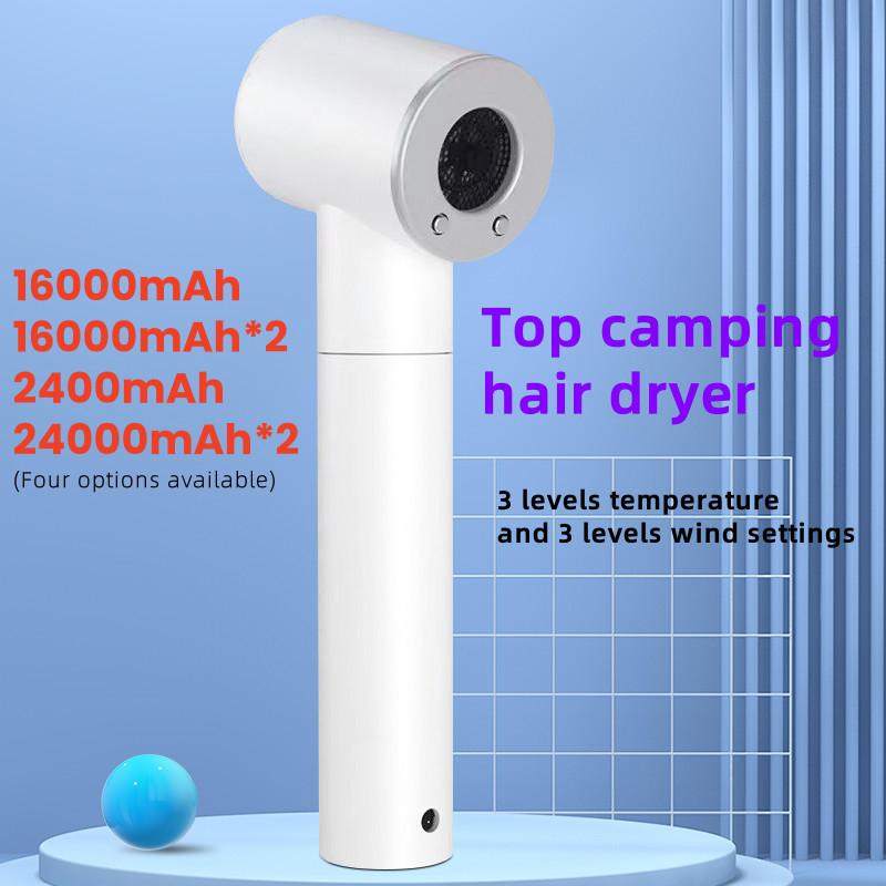 Secador de cabelo portátil de 450W sem fio com 48000mAh Grande capacidade de bateria Design compacto