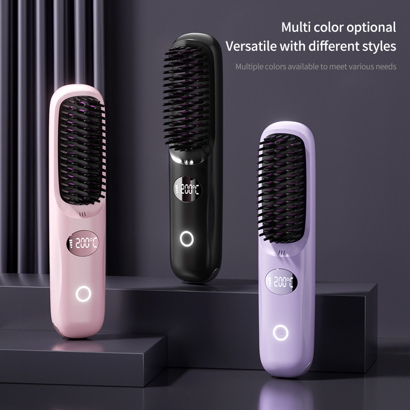 Cuidados Pessoais Secador de cabelo escova elétrica Camarão de ar quente Calor USB sem fio Recarregável Limpa-cabeça escova