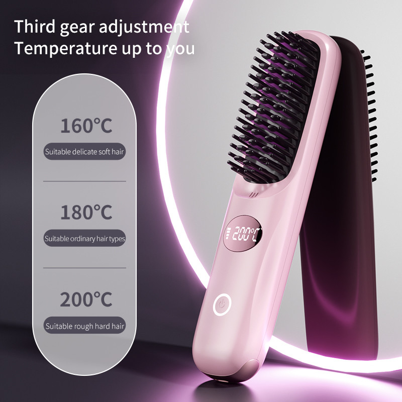 Cuidados Pessoais Secador de cabelo escova elétrica Camarão de ar quente Calor USB sem fio Recarregável Limpa-cabeça escova