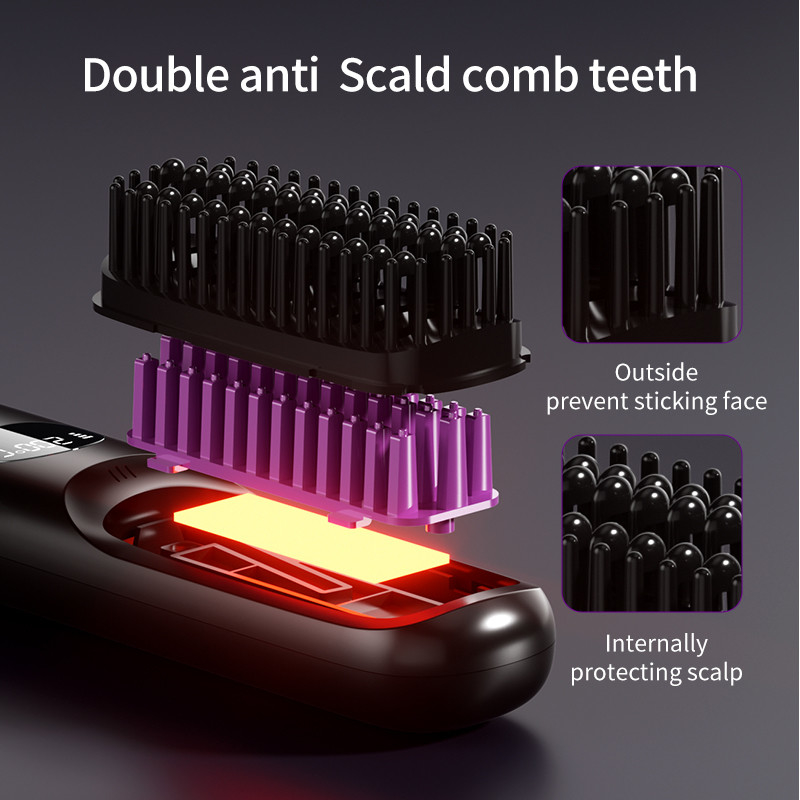 Cuidados Pessoais Secador de cabelo escova elétrica Camarão de ar quente Calor USB sem fio Recarregável Limpa-cabeça escova