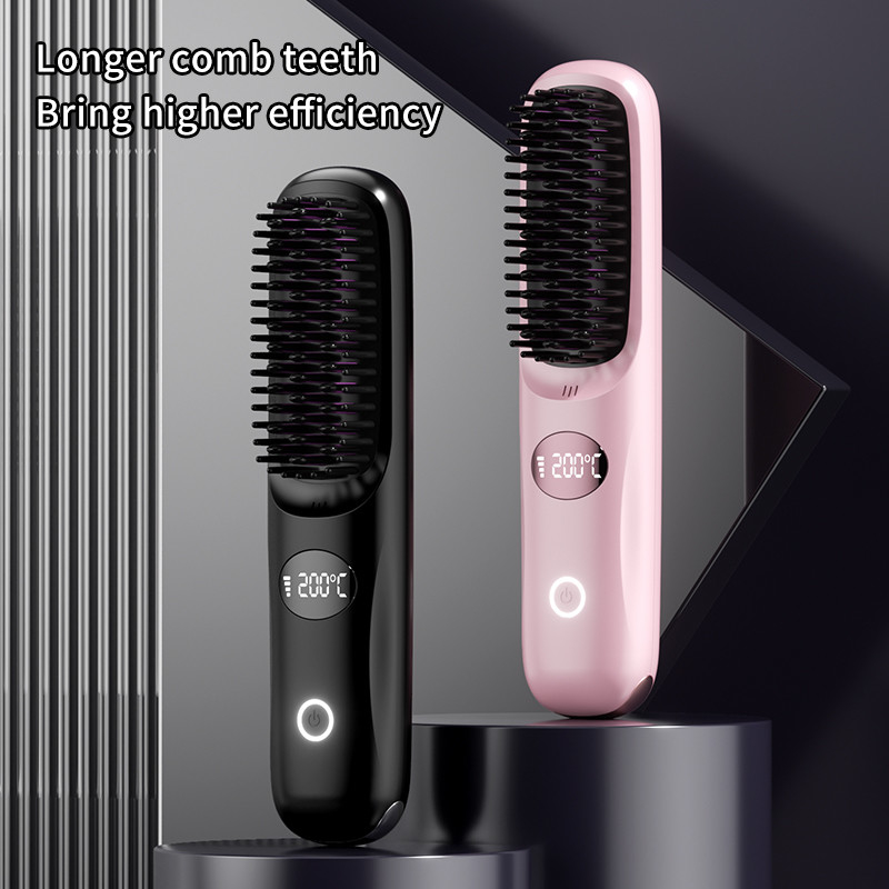 Cuidados Pessoais Secador de cabelo escova elétrica Camarão de ar quente Calor USB sem fio Recarregável Limpa-cabeça escova