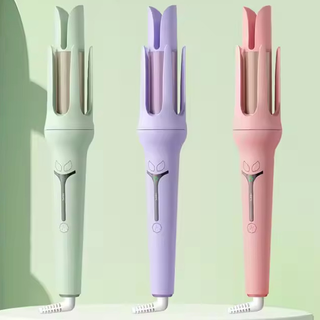 Ferro automático de enrolamento de cabelo de 32 mm para cabelos curtos 160 ° C 180 ° C 200 ° C Configurações de temperatura Design anti-escaldamento Proteção automática de desligamento