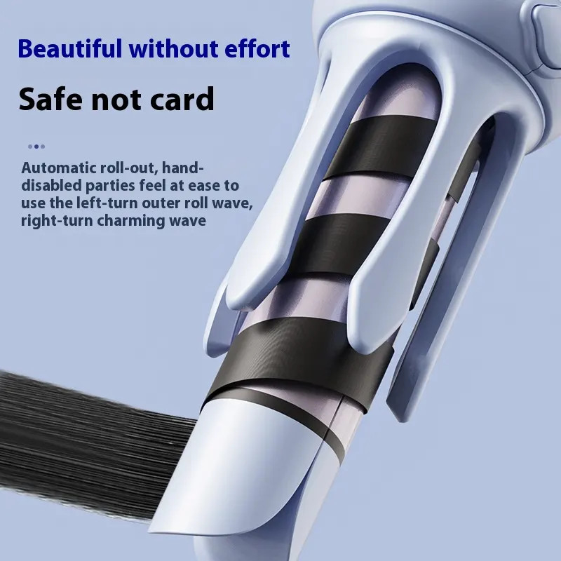 2 em 1 Ferro automático de curling 35W aquecimento rápido com som de bip para cabelo encaracolado e reto