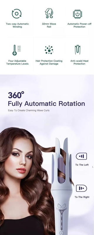 Ferro de curling de salão 2 em 1 Curler de cabelo e alisador com aquecimento rápido