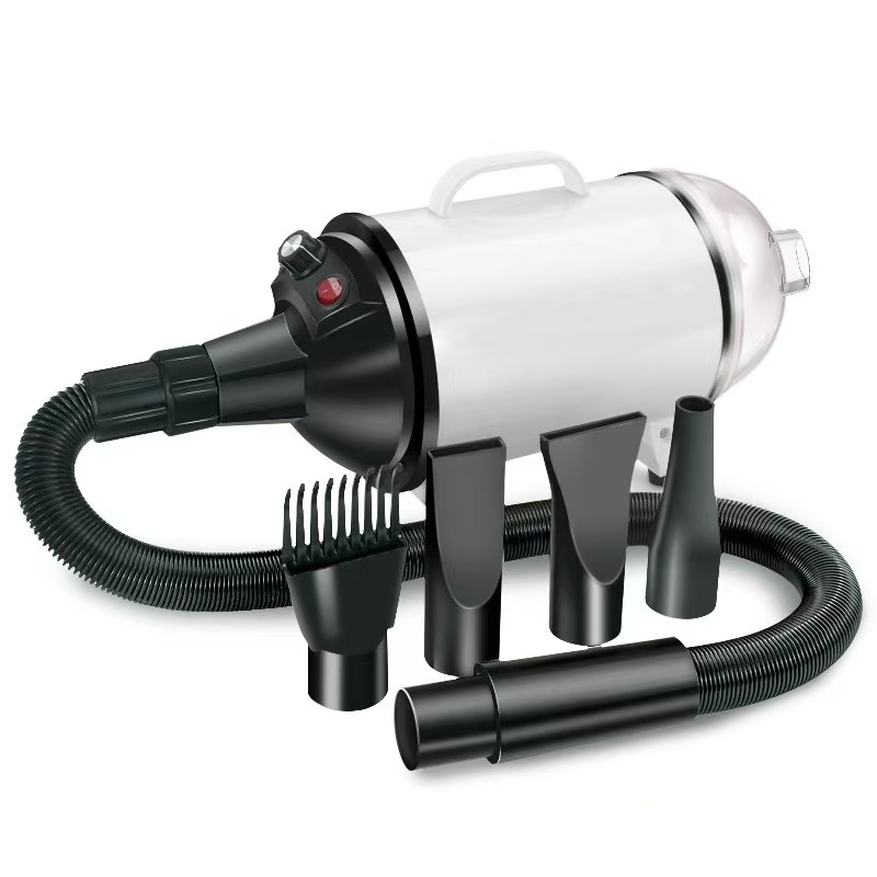 2 em 1 secador de cabelo de animais de estimação vácuo 2100W equipamento de limpeza de animais de estimação com nível de velocidade do vento stepless